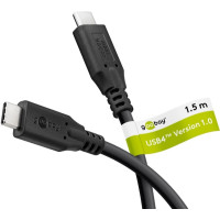 Produktbild för Goobay 74192, 1,5 m, USB C, USB C, USB4 Gen 2x2, 40 Gbit/s,...