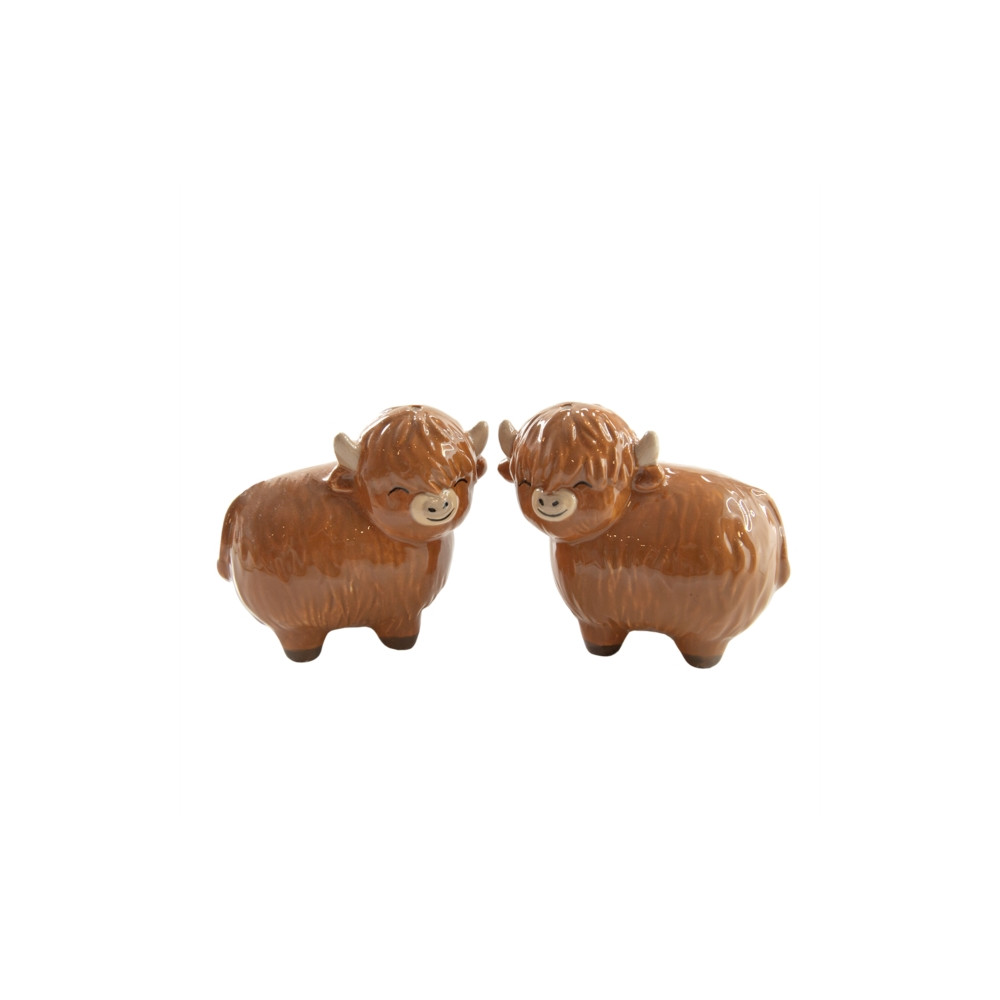 Produktbild för Highland Cow Salt & Pepper Shakers