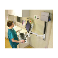 Produktbild för Ergotron 200 Series monteringssats - för LCD-skärm/tangentbord/mus/streckkodsläsare - vit