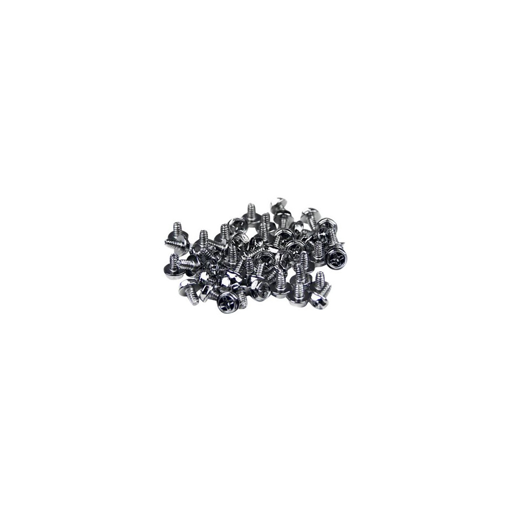 Produktbild för StarTech.com Replacement PC Mounting Screws #6-32 x 1/4in Long Standoff - Screw kit - silver - 0.2 in (pack of 50) - SCREW6_32 - skruvsats