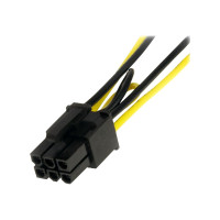 Produktbild för StarTech.com 6in SATA Power to 6 Pin PCI Express Video Card Power Cable Adapter - SATA to 6 pin PCIe power - strömkabel - SATA-ström till 6-stifts PCIe-ström - 15 cm