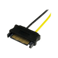 Produktbild för StarTech.com 6in SATA Power to 6 Pin PCI Express Video Card Power Cable Adapter - SATA to 6 pin PCIe power - strömkabel - SATA-ström till 6-stifts PCIe-ström - 15 cm