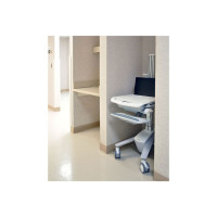 Produktbild för Ergotron StyleView sv40 vagn - Konstant kraftteknik - för bärbar dator/tangentbord/mus/streckkodsskanner - lätta arbeten - grå, vit, polerat aluminium