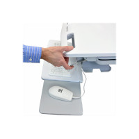 Produktbild för Ergotron StyleView sv40 vagn - Konstant kraftteknik - för LCD-skärm/tangentbord/mus/processor/anteckningsbok/streckkodsläsare - med LCD-led - grå, vit, polerat aluminium