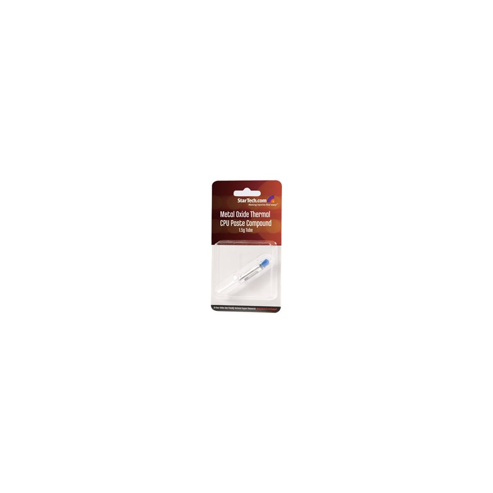 Produktbild för StarTech.com Thermal Paste, High Performance Thermal Paste, Re-sealable Syringes (1.5g), Metal Oxide Heat Sink Compound, CPU Thermal Paste, Thermal Glue, RoHS / CE - GPU Grease - kylpasta för processorkylfläns