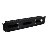 Produktbild för StarTech.com 2U horisontell kanalpanel för kabelhantering med fingrar och lock för hylla - rackpanel för kabelhantering - 2U