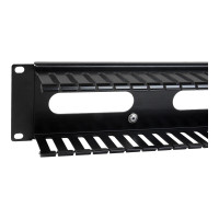 Produktbild för StarTech.com 2U horisontell kanalpanel för kabelhantering med fingrar och lock för hylla - rackpanel för kabelhantering - 2U