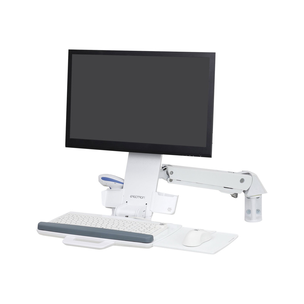 Produktbild för Ergotron StyleView Sit-Stand Combo monteringssats - för LCD-skärm/tangentbord/mus/streckkodsläsare - vit