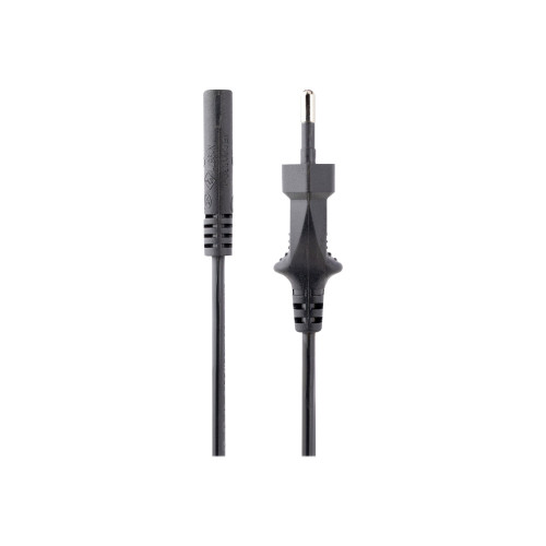 StarTech.com StarTech.com 1 m nätsladd för bärbara datorer, EU-kontakt till C7, 2,5 A 250 V, 18AWG, ersättningssladd för bärbara datorer, strömkabel för bärbara datorer, laddarkabel för bärbara datorer, strömförsörjningskabel för bärbara datorer - UL-listad - strömkab