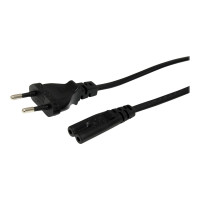 Produktbild för StarTech.com 1 m nätsladd för bärbara datorer, EU-kontakt till C7, 2,5 A 250 V, 18AWG, ersättningssladd för bärbara datorer, strömkabel för bärbara datorer, laddarkabel för bärbara datorer, strömförsörjningskabel för bärbara datorer - UL-listad - strömkab
