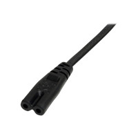 Produktbild för StarTech.com 1 m nätsladd för bärbara datorer, EU-kontakt till C7, 2,5 A 250 V, 18AWG, ersättningssladd för bärbara datorer, strömkabel för bärbara datorer, laddarkabel för bärbara datorer, strömförsörjningskabel för bärbara datorer - UL-listad - strömkab