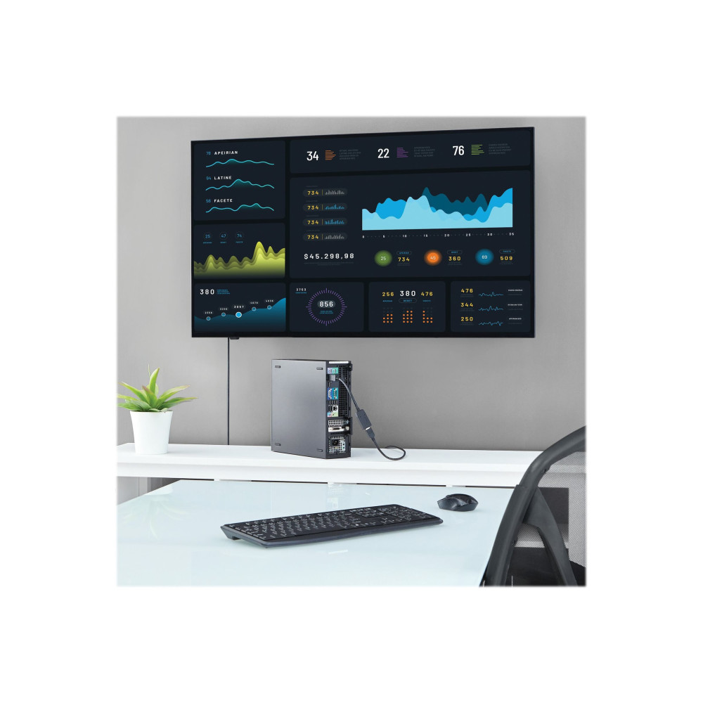 Produktbild för StarTech.com DisplayPort till HDMI-videoadapter - videokort - DisplayPort / HDMI - 24 cm