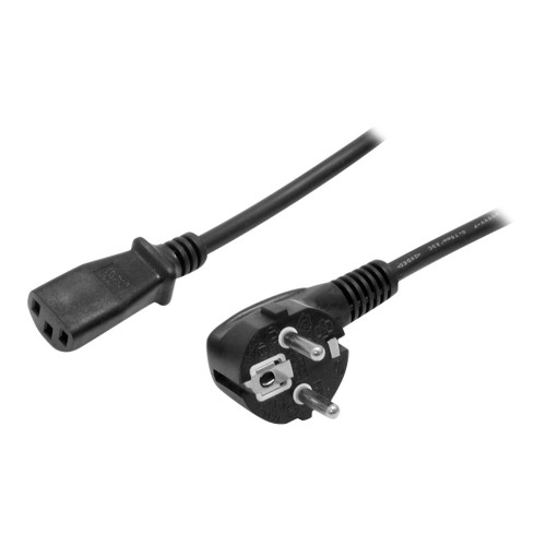 StarTech.com StarTech.com 2m (6ft) Computer Power Cord, 18AWG, EU Schuko to C13 Power Cord, 10A 250V, Black Replacement AC Cord, TV/Monitor Power Cable, Schuko CEE 7/7 to IEC 60320 C13 Power Cord - PC Power Supply Cable - strömkabel - power IEC 60320 C13 till power CE