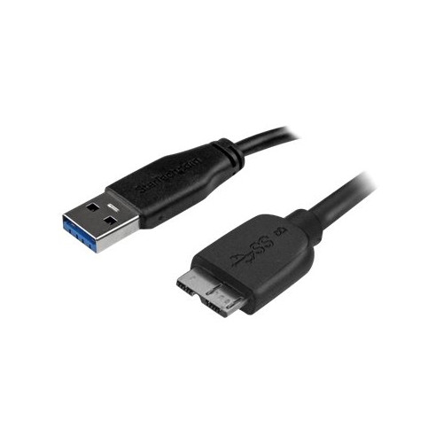 StarTech.com StarTech.com Slim Micro USB 3.0 kabel – 3 m - USB-kabel - Micro-USB typ B till USB typ A - 3 m