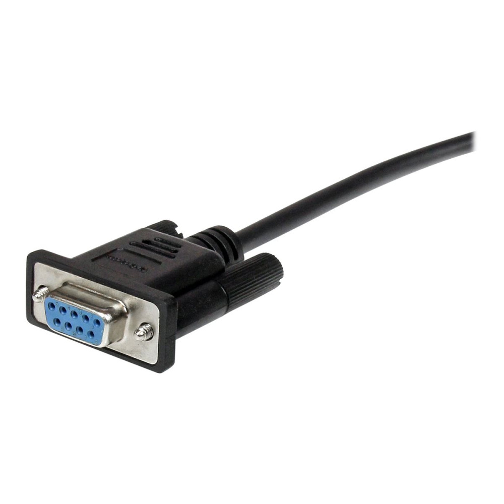 Produktbild för StarTech.com 0.5m Black Straight Through DB9 RS232 Serial Cable - DB9 RS232 Serial Extension Cable - Male to Female Cable - 50cm (MXT10050CMBK) - seriell förlängningskabel - DB-9 till DB-9 - 50 cm