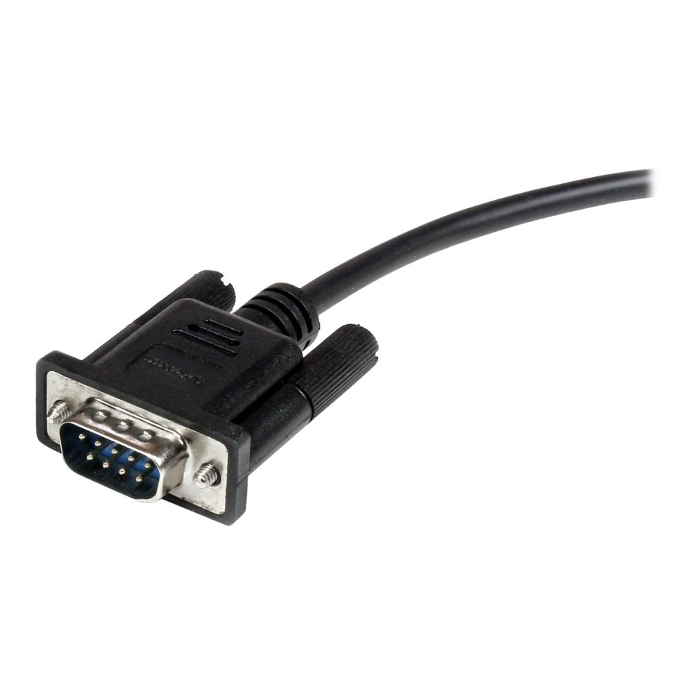 Produktbild för StarTech.com 0.5m Black Straight Through DB9 RS232 Serial Cable - DB9 RS232 Serial Extension Cable - Male to Female Cable - 50cm (MXT10050CMBK) - seriell förlängningskabel - DB-9 till DB-9 - 50 cm