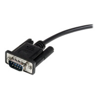 Produktbild för StarTech.com 0.5m Black Straight Through DB9 RS232 Serial Cable - DB9 RS232 Serial Extension Cable - Male to Female Cable - 50cm (MXT10050CMBK) - seriell förlängningskabel - DB-9 till DB-9 - 50 cm