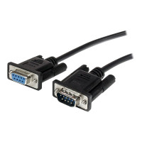 Produktbild för StarTech.com 0.5m Black Straight Through DB9 RS232 Serial Cable - DB9 RS232 Serial Extension Cable - Male to Female Cable - 50cm (MXT10050CMBK) - seriell förlängningskabel - DB-9 till DB-9 - 50 cm