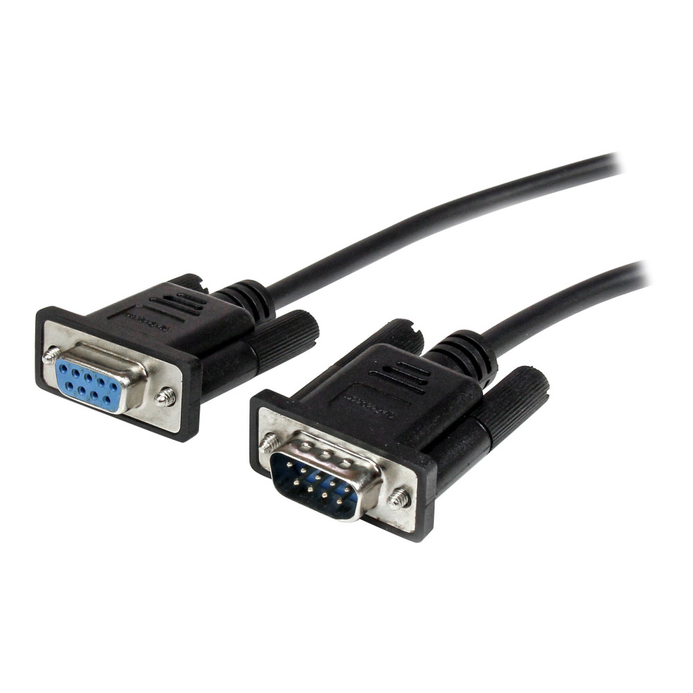 Produktbild för StarTech.com 2m Black Straight Through DB9 RS232 Serial Cable - DB9 RS232 Serial Extension Cable - Male to Female Cable (MXT1002MBK) - seriell förlängningskabel - DB-9 till DB-9 - 2 m