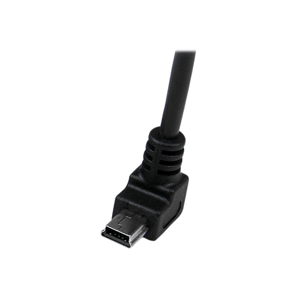 Produktbild för StarTech.com Down Angle Mini USB Cable - 2m - Black - USB A to Mini USB B - USB to Mini USB Cable - Mini USB Charger - USB A to Mini B (USBAMB2MD) - USB-kabel - USB till mini-USB typ B - 2 m