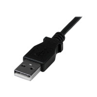 Produktbild för StarTech.com Down Angle Mini USB Cable - 2m - Black - USB A to Mini USB B - USB to Mini USB Cable - Mini USB Charger - USB A to Mini B (USBAMB2MD) - USB-kabel - USB till mini-USB typ B - 2 m