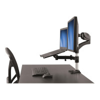 Produktbild för Startech Skrivbordsmonterad monitorarm med stativ för bärbar dator - ledad i alla riktningar monteringssats - justerbar arm - för LCD-bildskärm/bärbar dator - svart