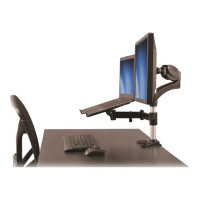 Produktbild för Startech Skrivbordsmonterad monitorarm med stativ för bärbar dator - ledad i alla riktningar monteringssats - justerbar arm - för LCD-bildskärm/bärbar dator - svart
