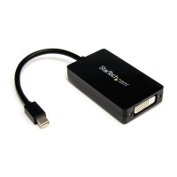 Produktbild för Startech A/V-reseadapter: 3-i-1 Mini DisplayPort till DisplayPort-, DVI- eller HDMI-konverterare - videokort - DisplayPort / HDMI / DVI - 15 cm