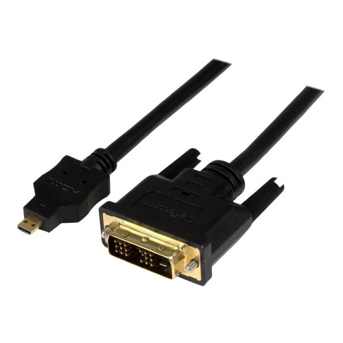 StarTech.com StarTech.com 1 m Micro HDMI till DVI-kabel - Micro HDMI till DVI-kabeladapter - Micro HDMI Type-D enhet till DVI-D Single Link monitor/skärm/projektor Videokonverterarkabel - Hållbar - adapterkabel - HDMI / DVI - 1 m