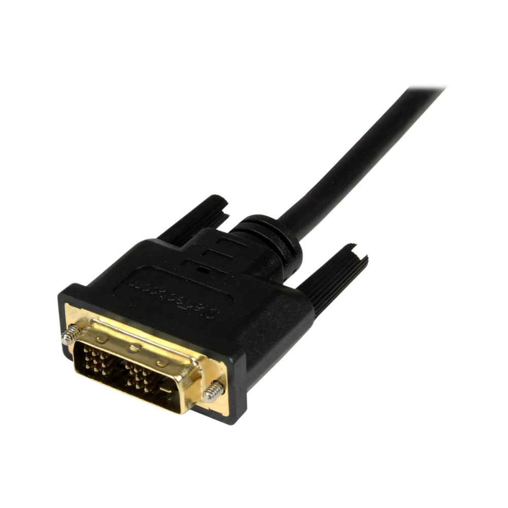 Produktbild för StarTech.com 1 m Micro HDMI till DVI-kabel - Micro HDMI till DVI-kabeladapter - Micro HDMI Type-D enhet till DVI-D Single Link monitor/skärm/projektor Videokonverterarkabel - Hållbar - adapterkabel - HDMI / DVI - 1 m