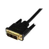 Produktbild för StarTech.com 1 m Micro HDMI till DVI-kabel - Micro HDMI till DVI-kabeladapter - Micro HDMI Type-D enhet till DVI-D Single Link monitor/skärm/projektor Videokonverterarkabel - Hållbar - adapterkabel - HDMI / DVI - 1 m