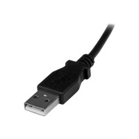 Produktbild för StarTech.com 2m Micro USB Cable Cord - A to Down Angle Micro B - Down Angled Micro USB Cable - 1x USB A (M), 1x USB Micro B (M) - Black (USBAUB2MD) - USB-kabel - mikro-USB typ B till USB - 2 m