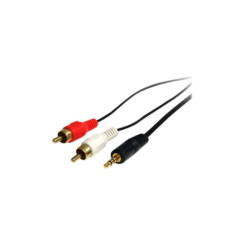 Produktbild för StarTech.com 3 ft Stereo Audio Cable - 3.5mm Male to 2x RCA Male - heaDPhone jack to RCA - Mini jack to RCA - 3.5mm to RCA (MU3MMRCA) - ljudkabel - 92 cm