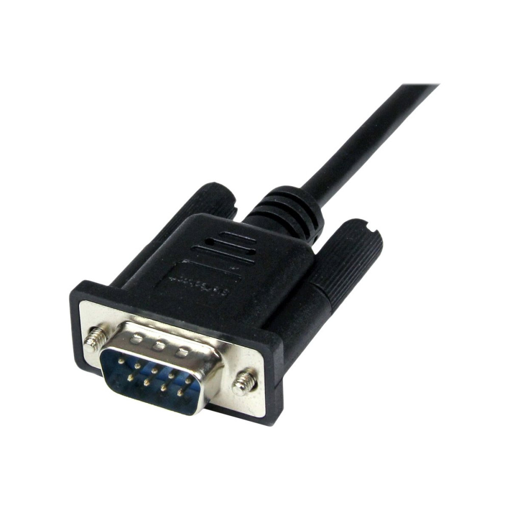 Produktbild för StarTech.com 1 m svart DB9 RS232 seriell nollmodemskabel F/M - nollmodemkabel - DB-9 till DB-9 - 1 m