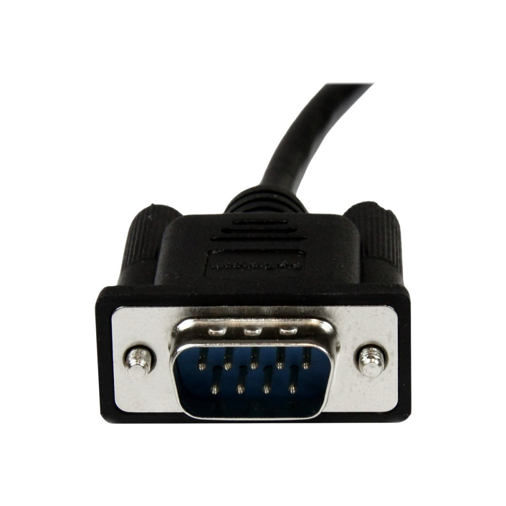Produktbild för StarTech.com 1 m svart DB9 RS232 seriell nollmodemskabel F/M - nollmodemkabel - DB-9 till DB-9 - 1 m