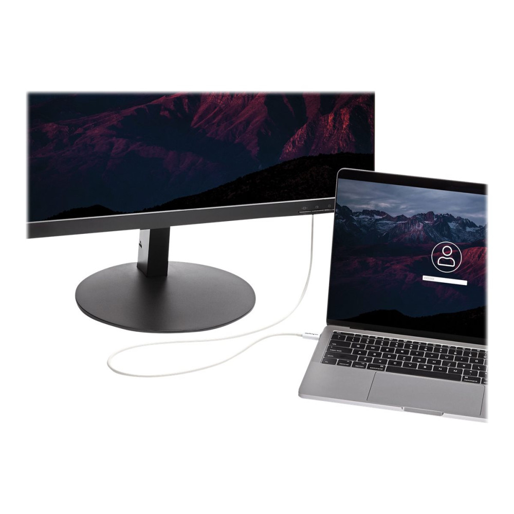 Produktbild för StarTech.com 6.6ft (2m) Thunderbolt 3 Cable, 20Gbps, 100W PD, 4K Video, Thunderbolt-Certified, Compatible w/ TB4/USB 3.2/DisplayPort - Thunderbolt-kabel - USB-C till USB-C - 2 m