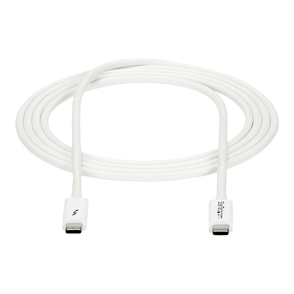 Produktbild för StarTech.com 6.6ft (2m) Thunderbolt 3 Cable, 20Gbps, 100W PD, 4K Video, Thunderbolt-Certified, Compatible w/ TB4/USB 3.2/DisplayPort - Thunderbolt-kabel - USB-C till USB-C - 2 m