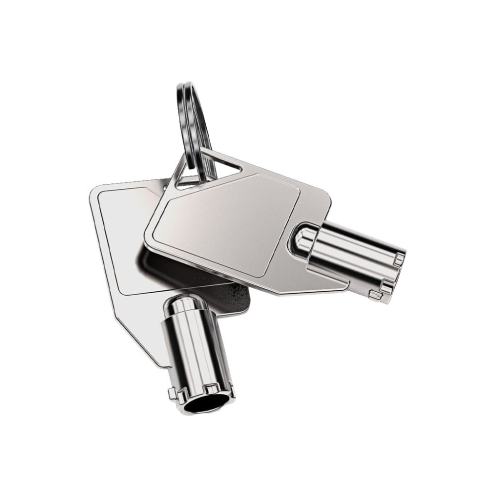 Produktbild för Compulocks Dual Head Coiled Keyed Cable Lock - lås för säkerhetskabel