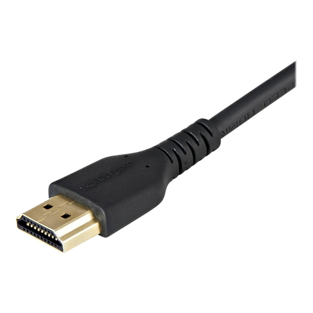 Produktbild för Startech 1m (3ft) HDMI Cable with Locking Screw, 4K 60Hz HDR 10, High Speed HDMI 2.0 Monitor Cable with Locking Screw Connector for Secure Connection, HDMI Cable with Ethernet, M/M - Adjustable M3.0 Screw (HDMM1MLS) - HDMI-kabel med Ethernet - 1 m