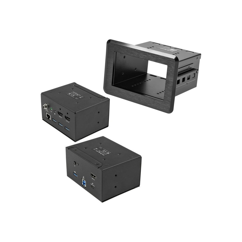 Produktbild för StarTech.com Anslutningsbox för konferensbord med dockning för bärbar dator - dockningsstation - USB-C / USB 3.0 - HDMI - 1GbE - TAA-kompatibel
