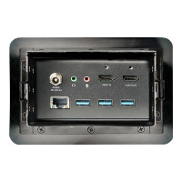 Produktbild för StarTech.com Anslutningsbox för konferensbord med dockning för bärbar dator - dockningsstation - USB-C / USB 3.0 - HDMI - 1GbE - TAA-kompatibel