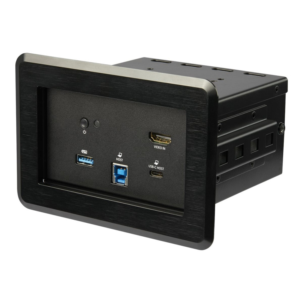Produktbild för StarTech.com Anslutningsbox för konferensbord med dockning för bärbar dator - dockningsstation - USB-C / USB 3.0 - HDMI - 1GbE - TAA-kompatibel