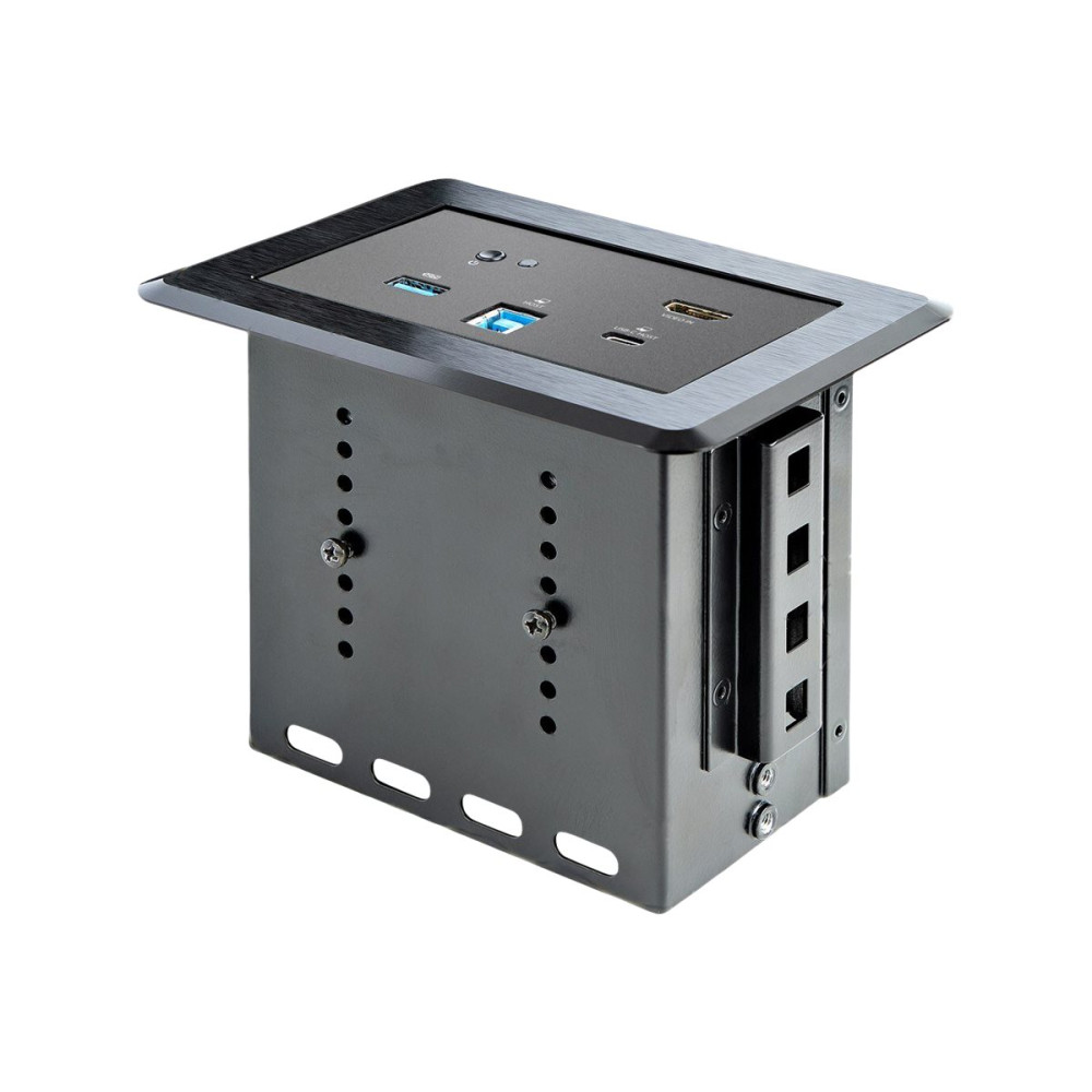 Produktbild för StarTech.com Anslutningsbox för konferensbord med dockning för bärbar dator - dockningsstation - USB-C / USB 3.0 - HDMI - 1GbE - TAA-kompatibel