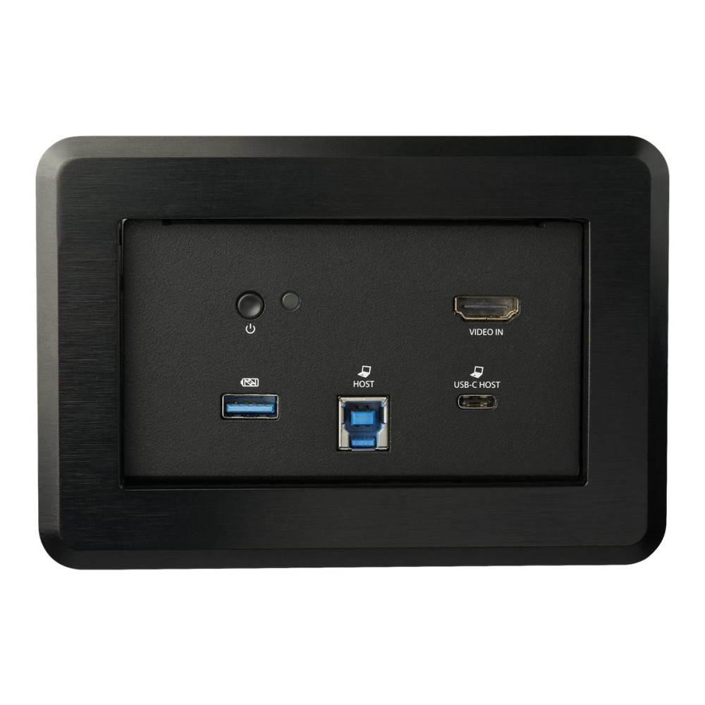 Produktbild för StarTech.com Anslutningsbox för konferensbord med dockning för bärbar dator - dockningsstation - USB-C / USB 3.0 - HDMI - 1GbE - TAA-kompatibel