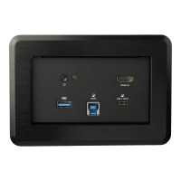 Produktbild för StarTech.com Anslutningsbox för konferensbord med dockning för bärbar dator - dockningsstation - USB-C / USB 3.0 - HDMI - 1GbE - TAA-kompatibel