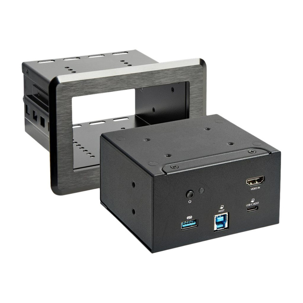 Produktbild för StarTech.com Anslutningsbox för konferensbord med dockning för bärbar dator - dockningsstation - USB-C / USB 3.0 - HDMI - 1GbE - TAA-kompatibel