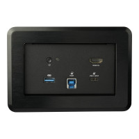 Produktbild för StarTech.com Anslutningsbox för konferensbord med dockning för bärbar dator - dockningsstation - USB-C / USB 3.0 - HDMI - 1GbE - TAA-kompatibel