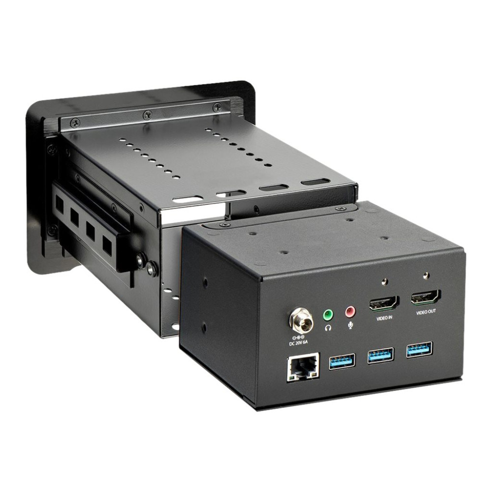 Produktbild för StarTech.com Anslutningsbox för konferensbord med dockning för bärbar dator - dockningsstation - USB-C / USB 3.0 - HDMI - 1GbE - TAA-kompatibel