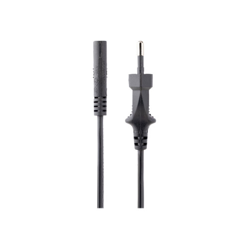 StarTech.com StarTech.com 2m (6ft) Laptop Power Cord, EU Plug to C7, 2.5A 250V, 18AWG, Notebook / Laptop Replacement AC Power Cord, Printer/Power Brick Cord, Europlug to IEC 60320 C7 - Laptop Charger Cable, Black (752E-2M-POWER-LEAD) - strömkabel - Eurokontakt till po