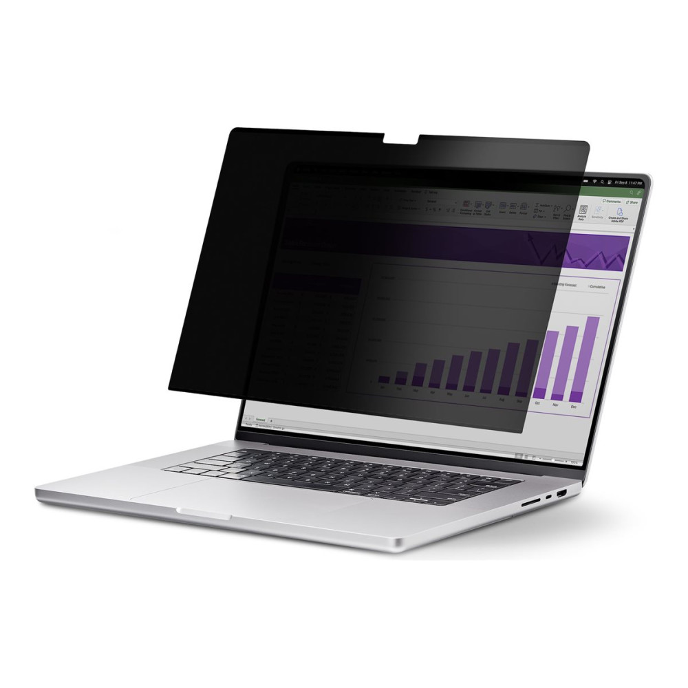 Produktbild för StarTech.com 16-inch MacBook Pro 21/23 Laptop Privacy Screen, Removable and Reversible Anti-Glare Privacy Filter, Magnetic Laptop Screen Protector with +/- 30 Deg. Viewing Angle - 51% Blue Light Reduction (162MM-PRIVACY-SCREEN) - sekretessfilter till bärb